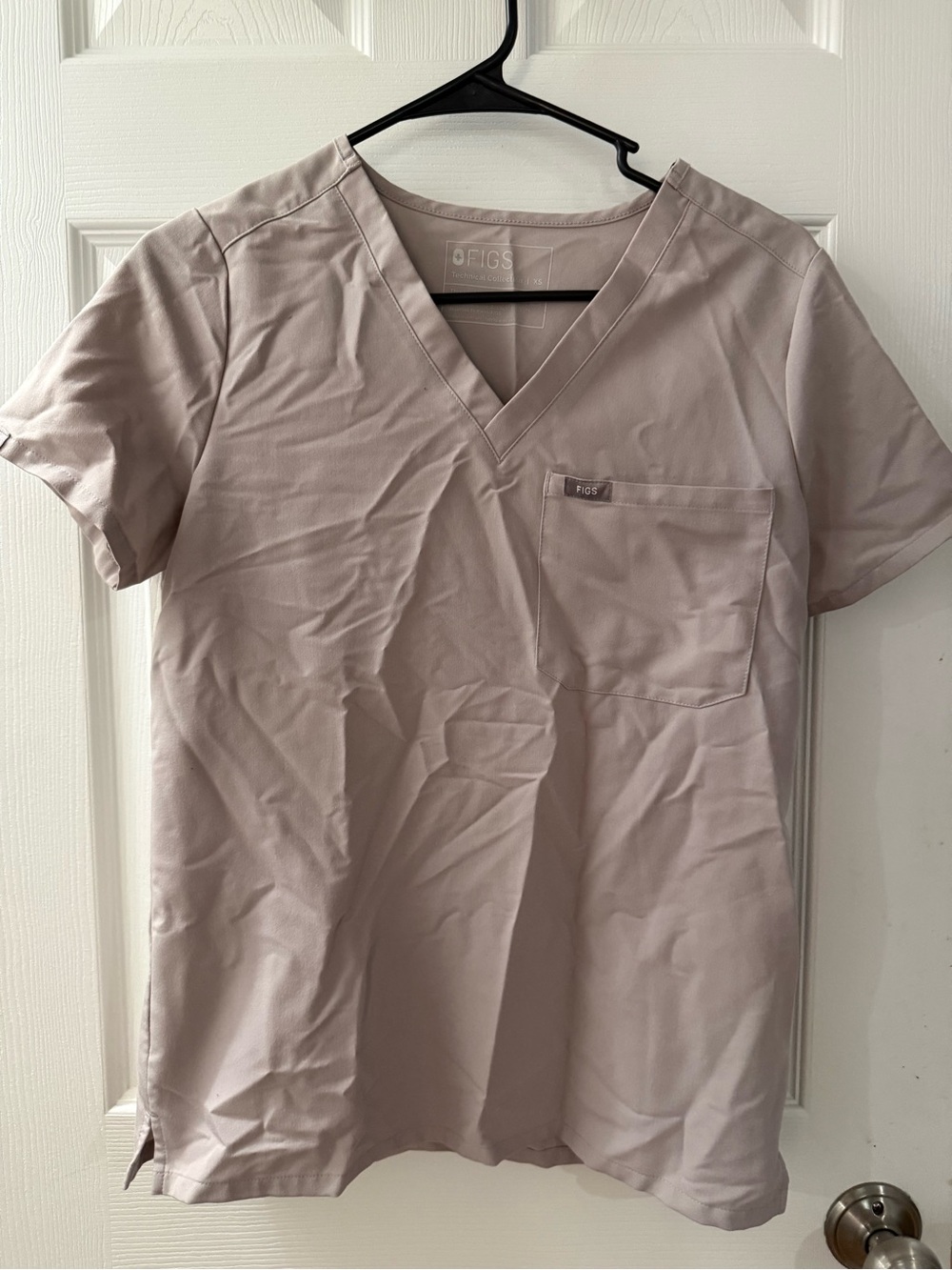 Figs Women's Scrub Top and Pant Set- tan